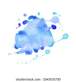 
Abstract isolated colorful vector watercolor stain. Grunge element for paper design. Vector illustration
