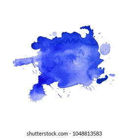 Abstract isolated colorful vector watercolor stain. Grunge element for paper design