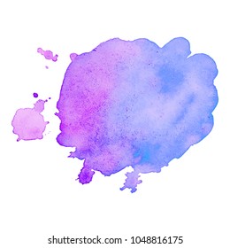 Abstract isolated colorful vector watercolor stain. Grunge element for paper design