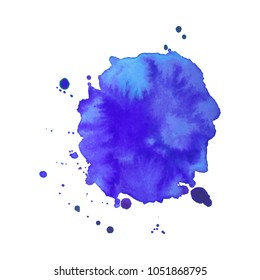 Abstract isolated colorful vector watercolor stain. Grunge element for paper design