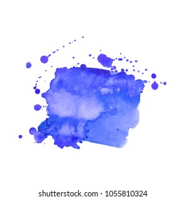 Abstract isolated colorful vector watercolor stain. Grunge element for paper design

