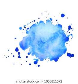 Abstract isolated colorful vector watercolor stain. Grunge element for paper design
