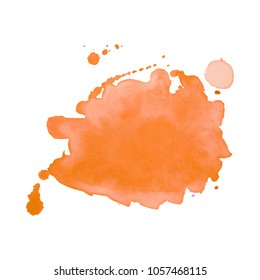Abstract isolated colorful vector watercolor stain. Grunge element for paper design