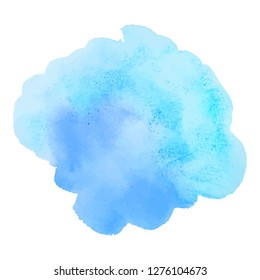 Abstract isolated colorful vector watercolor stain. Grunge element for paper design