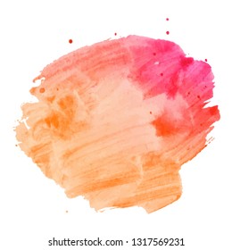 Abstract isolated colorful vector watercolor splash. Grunge element for paper design. Vector illustration