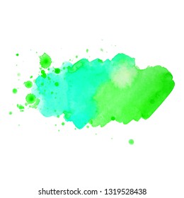 Abstract isolated colorful vector watercolor splash. Grunge element for paper design. Vector illustration