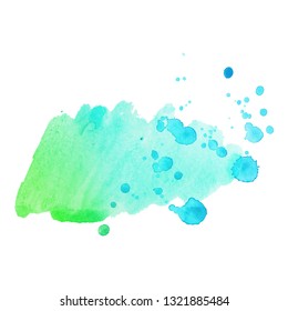 Abstract isolated colorful vector watercolor splash. Grunge element for paper design. Vector illustration