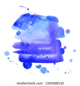 Abstract isolated colorful vector watercolor splash. Grunge element for paper design. Vector illustration