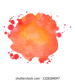 Abstract isolated colorful vector watercolor splash. Grunge element for paper design. Vector illustration