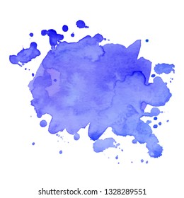 Abstract isolated colorful vector watercolor splash. Grunge element for paper design. Vector illustration