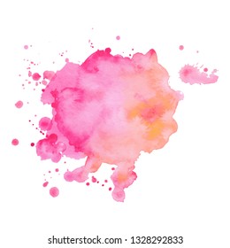 Abstract isolated colorful vector watercolor splash. Grunge element for paper design. Vector illustration