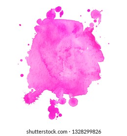 Abstract isolated colorful vector watercolor splash. Grunge element for paper design. Vector illustration