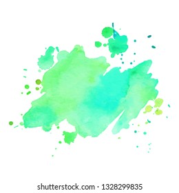 Abstract isolated colorful vector watercolor splash. Grunge element for paper design. Vector illustration