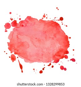 Abstract isolated colorful vector watercolor splash. Grunge element for paper design. Vector illustration