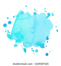Abstract isolated colorful vector watercolor splash. Grunge element for paper design. Vector illustration