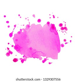 Abstract isolated colorful vector watercolor splash. Grunge element for paper design. Vector illustration