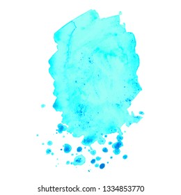 Abstract isolated colorful vector watercolor splash. Grunge element for paper design. Vector illustration