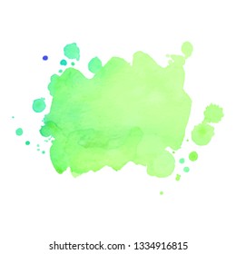 Abstract isolated colorful vector watercolor splash. Grunge element for paper design. Vector illustration