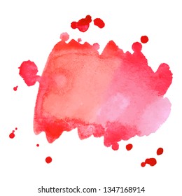 Abstract isolated colorful vector watercolor splash. Grunge element for paper design. Vector illustration