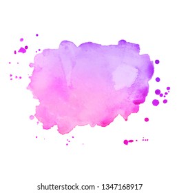 Abstract isolated colorful vector watercolor splash. Grunge element for paper design. Vector illustration