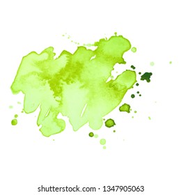 Abstract isolated colorful vector watercolor splash. Grunge element for paper design. Vector illustration