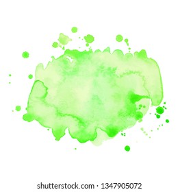 Abstract isolated colorful vector watercolor splash. Grunge element for paper design. Vector illustration
