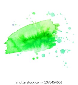 Abstract isolated colorful vector watercolor splash. Grunge element for paper design. Vector illustration
