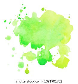 Abstract isolated colorful vector watercolor splash. Grunge element for paper design. Vector illustration