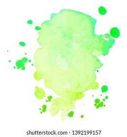 Abstract isolated colorful vector watercolor splash. Grunge element for paper design. Vector illustration