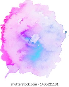 Abstract isolated colorful vector watercolor splash. Grunge element for paper design. Vector illustration