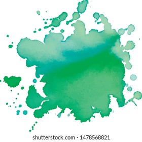 Abstract isolated colorful vector watercolor stain. Grunge element for paper design