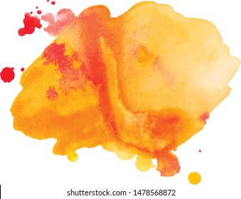 Abstract isolated colorful vector watercolor stain. Grunge element for paper design