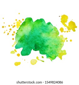 Abstract isolated colorful vector watercolor stain. Grunge element for web design and paper design