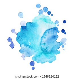 Abstract isolated colorful vector watercolor stain. Grunge element for web design and paper design