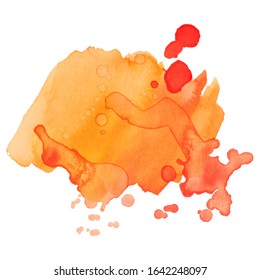 Abstract isolated colorful vector watercolor stain. Grunge element for paper design