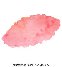 Abstract isolated colorful vector watercolor stain. Grunge element for paper design