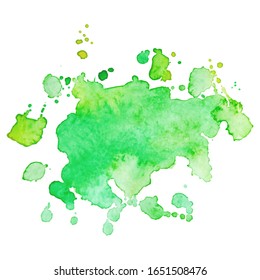 Abstract isolated colorful vector watercolor stain. Grunge element for paper design