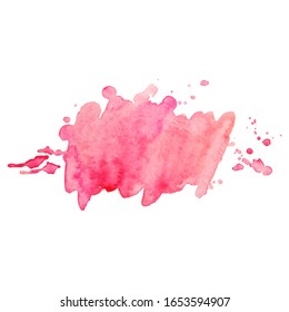 Abstract isolated colorful vector watercolor stain. Grunge element for paper design