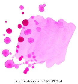 Abstract isolated colorful vector watercolor stain. Grunge element for paper design