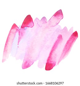 Abstract isolated colorful vector watercolor stain. Grunge element for paper design