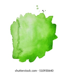Abstract isolated colorful vector watercolor stain. Grunge element for paper design