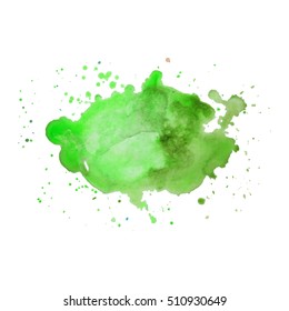 Abstract isolated colorful vector watercolor stain. Grunge element for paper design