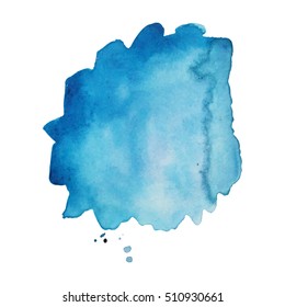 Abstract isolated colorful vector watercolor stain. Grunge element for paper design