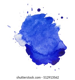 Abstract isolated colorful vector watercolor stain. Grunge element for paper design