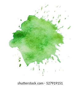 Abstract isolated colorful vector watercolor stain. Grunge element for paper design