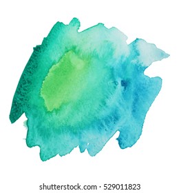 Abstract isolated colorful vector watercolor stain. Grunge element for paper design