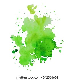 Abstract isolated colorful vector watercolor stain. Grunge element for paper design