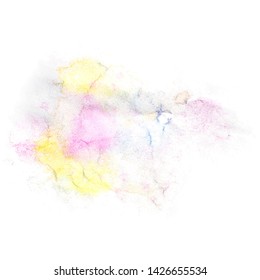 Abstract isolated colorful watercolor splash. Vector illustration