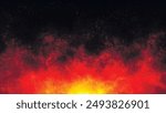 Abstract isolated fiery glowing particles on a black background fly up. Fire sparks on a dark background. Fire Animation. Raging Campfire Flames. Flying Embers from fire. 3D vector illustration