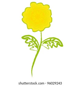 abstract isolated flower. vector illustration